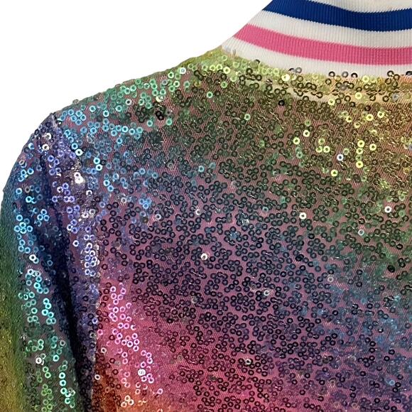 Abby & Evie Toddler Girls Light Weight Sequin Ombre Bomber Jacket 4T - Picture 12 of 14